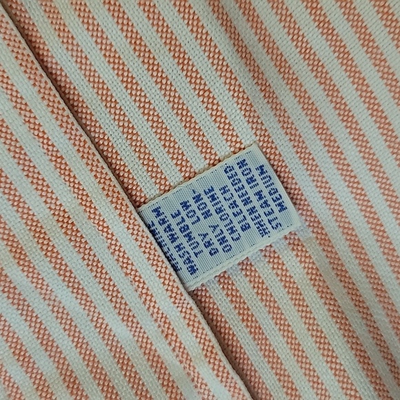 Ralph Lauren Orange/White Stripe Button Down Shirt, Men's Neck 15.5 Arm 33 - Picture 5 of 9